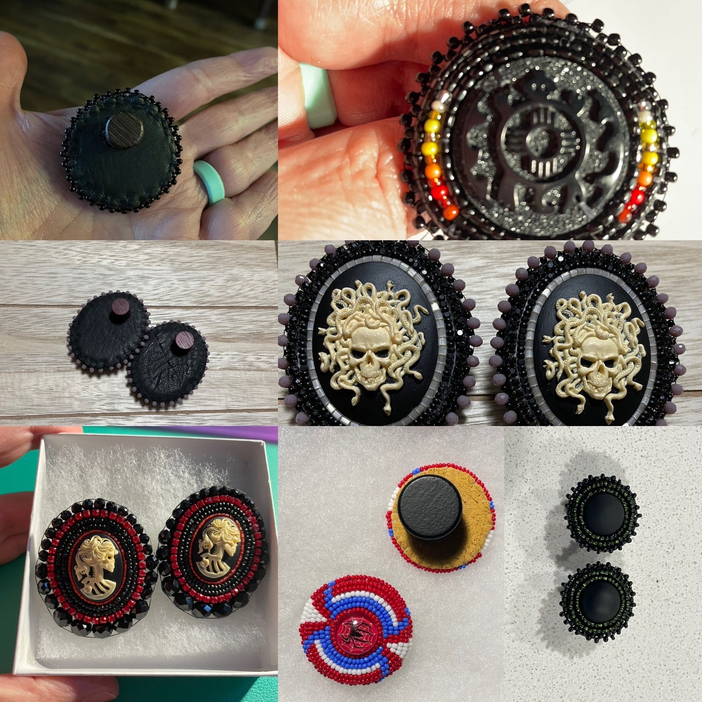 Native American Hand Made Custom Earrings or Gauges for Stretched Ears - Deposit