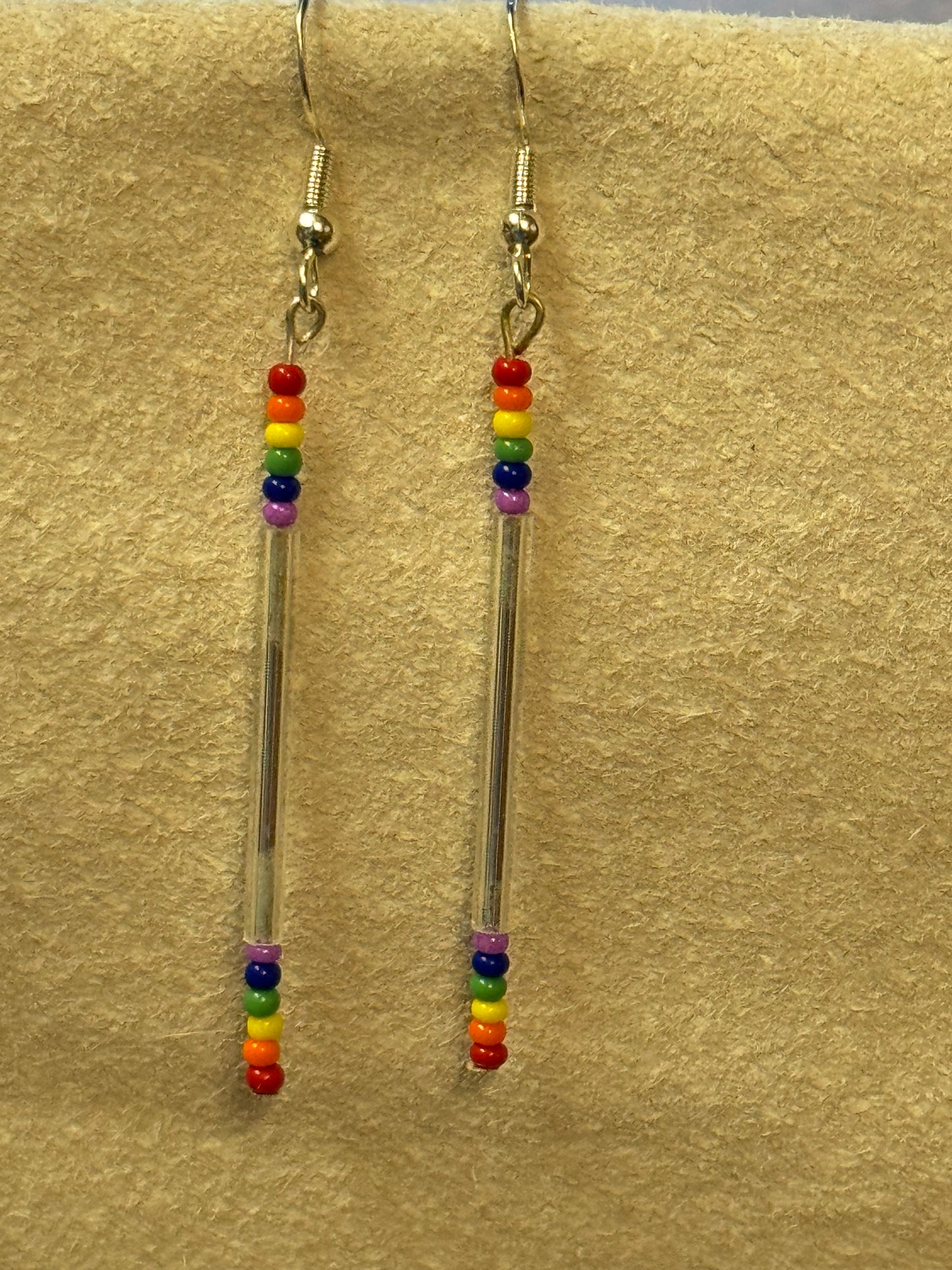 Silver Rainbow Drop Earrings - Silver Ear Wire