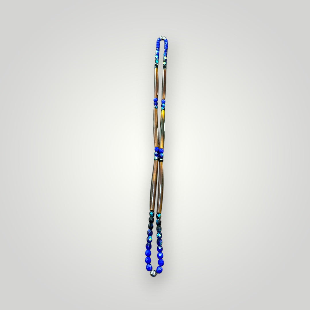 Amber Hairpipe Bone Necklace