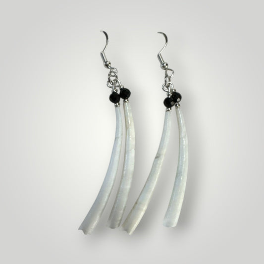 Native American Hand Made Dentalium Dangle Earrings