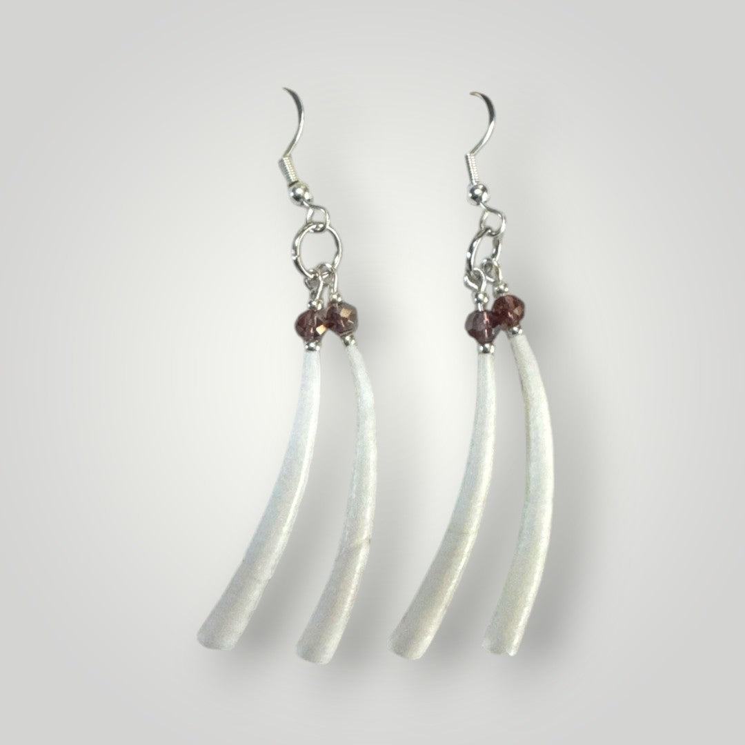 Native American Hand Made Dentalium Dangle Earrings